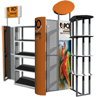 Exhibidor de producto - Gancheras y repisas - porta blisters