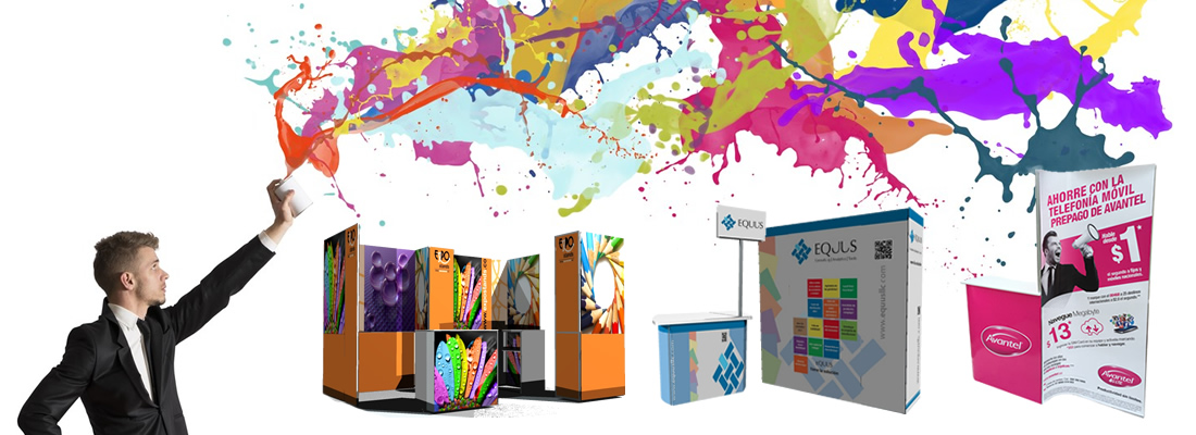 Diseño grafico y publicidatario para stands